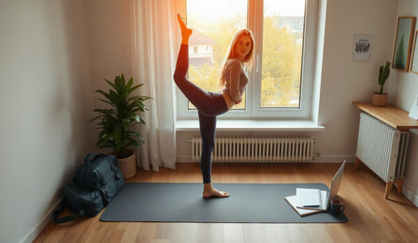 poranny stretching przed pracą